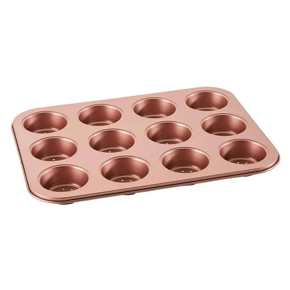 Wiltshire Rose Gold 12 Cup Non-Stick Perforated Quiche Pan Baking Tray