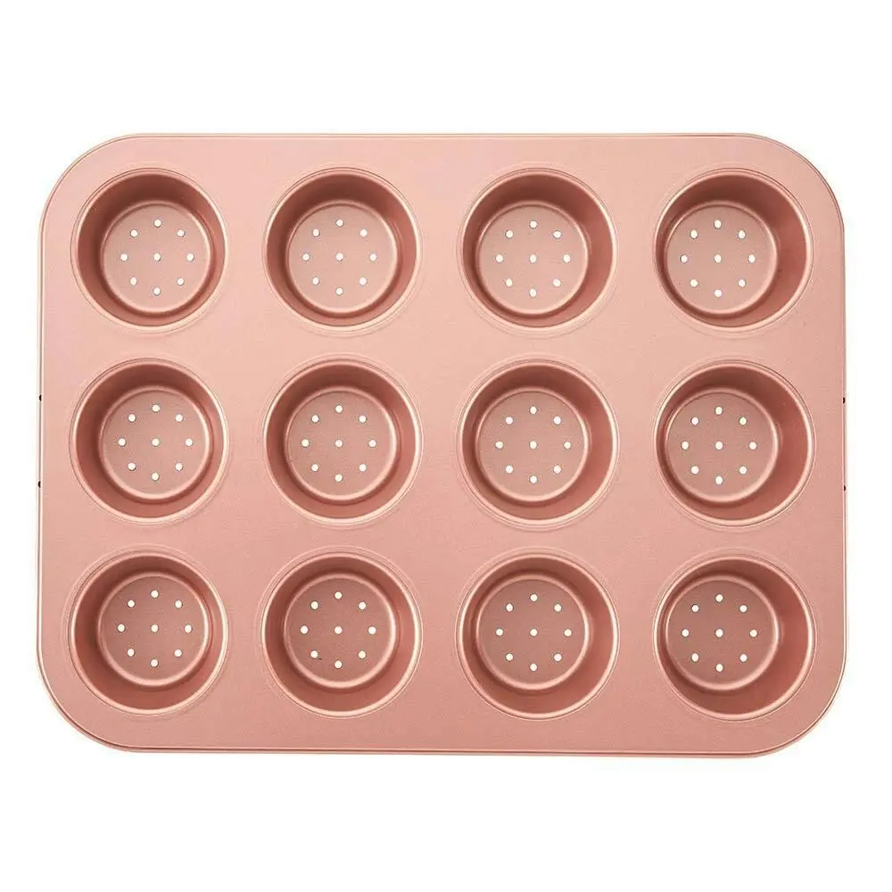 Wiltshire Rose Gold 12 Cup Non-Stick Perforated Quiche Pan Baking Tray