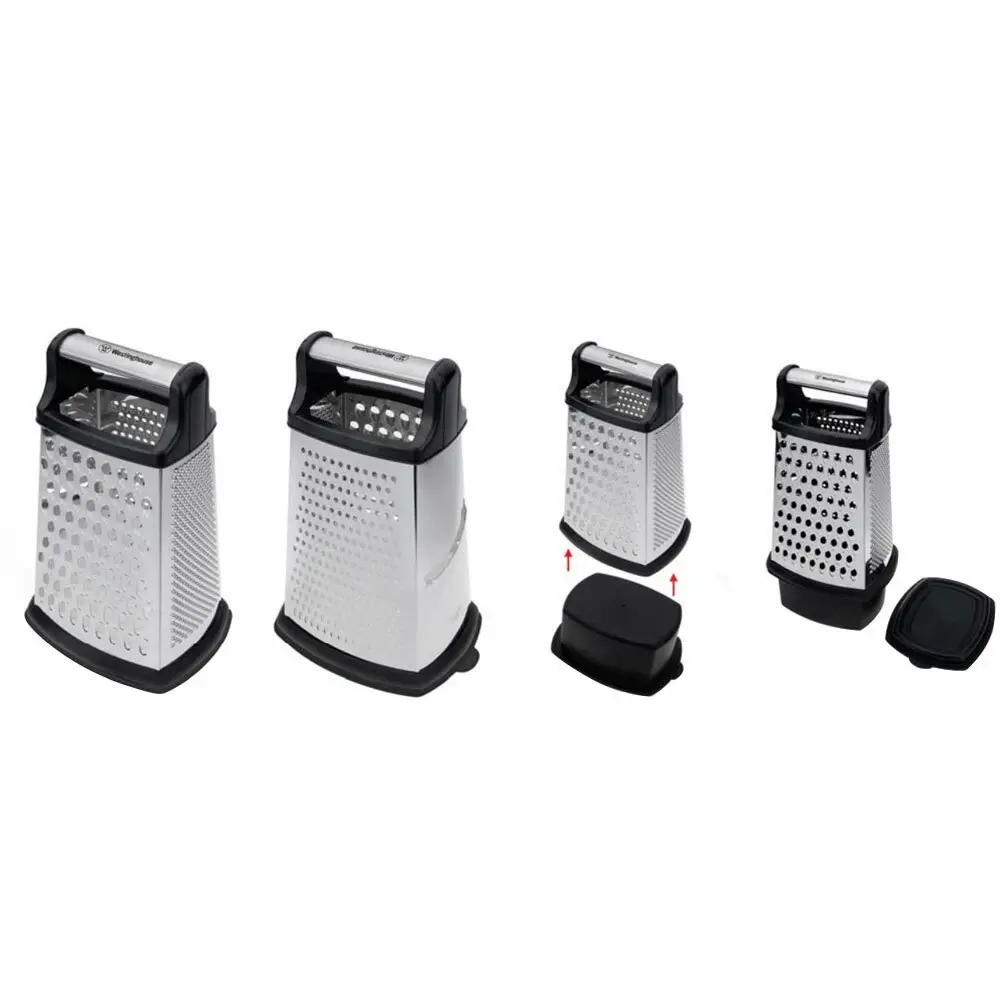 2x Westinghouse 4 Sided Multi-Grater Food Slicer/Cutter Kitchen Tool w Container