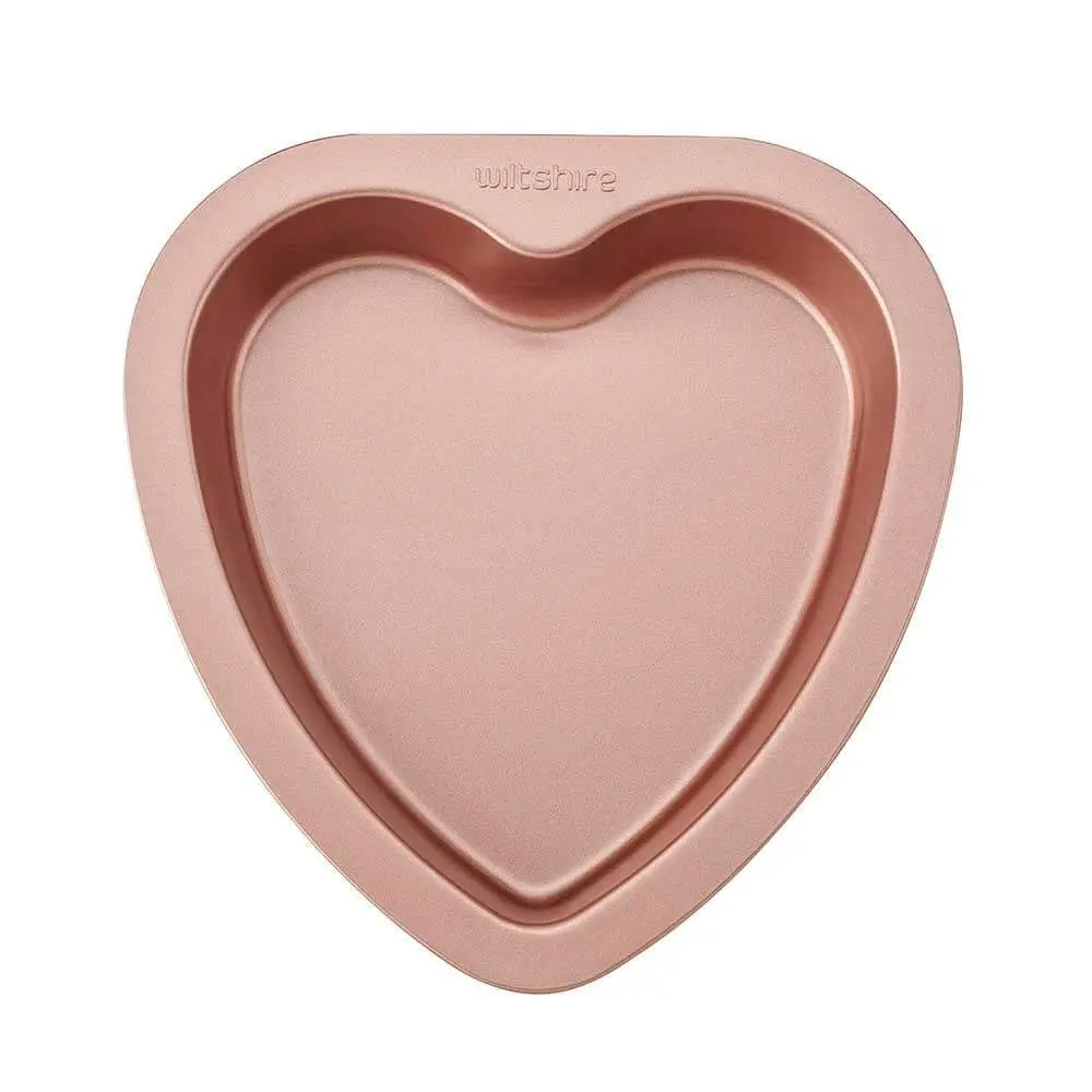 2PK Wiltshire Rose Gold Heart Shaped Non-Stick Baking Cake Oven Safe Tin 19cm