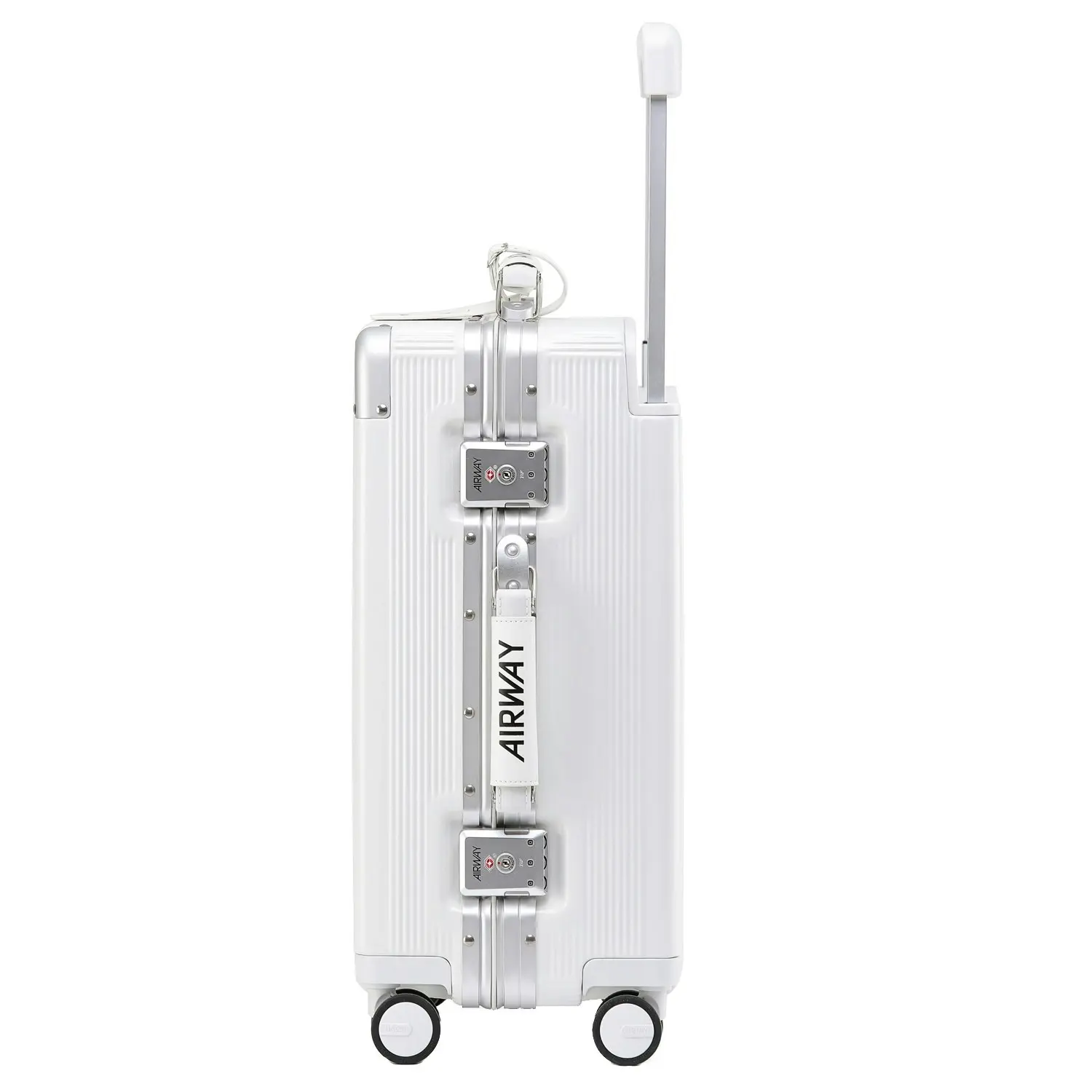 Airway Titan Carry - Aluminium Frame Suitcase Carry-On Luggage 20 Inch White