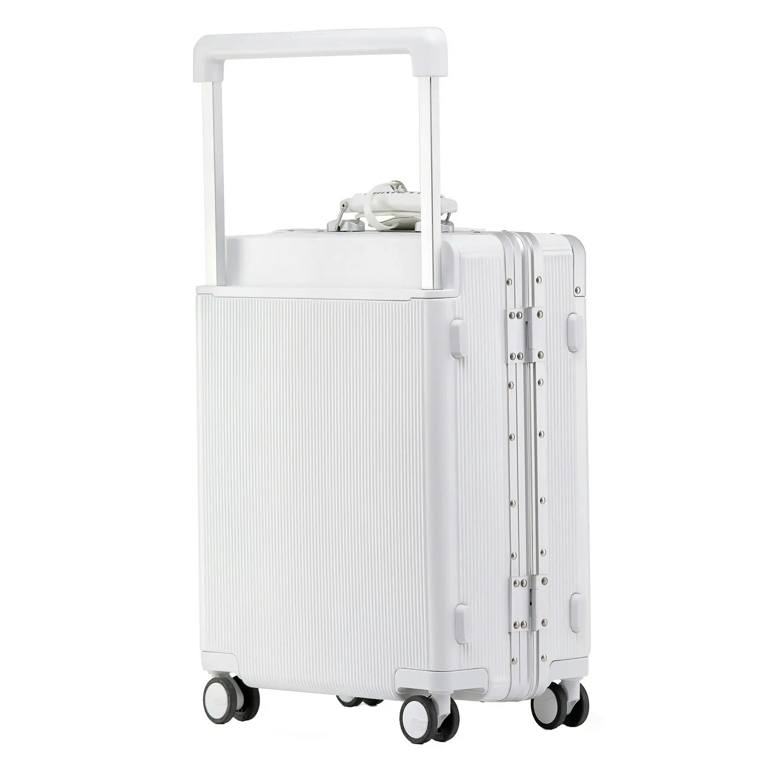 Airway Titan Carry - Aluminium Frame Suitcase Carry-On Luggage 20 Inch White