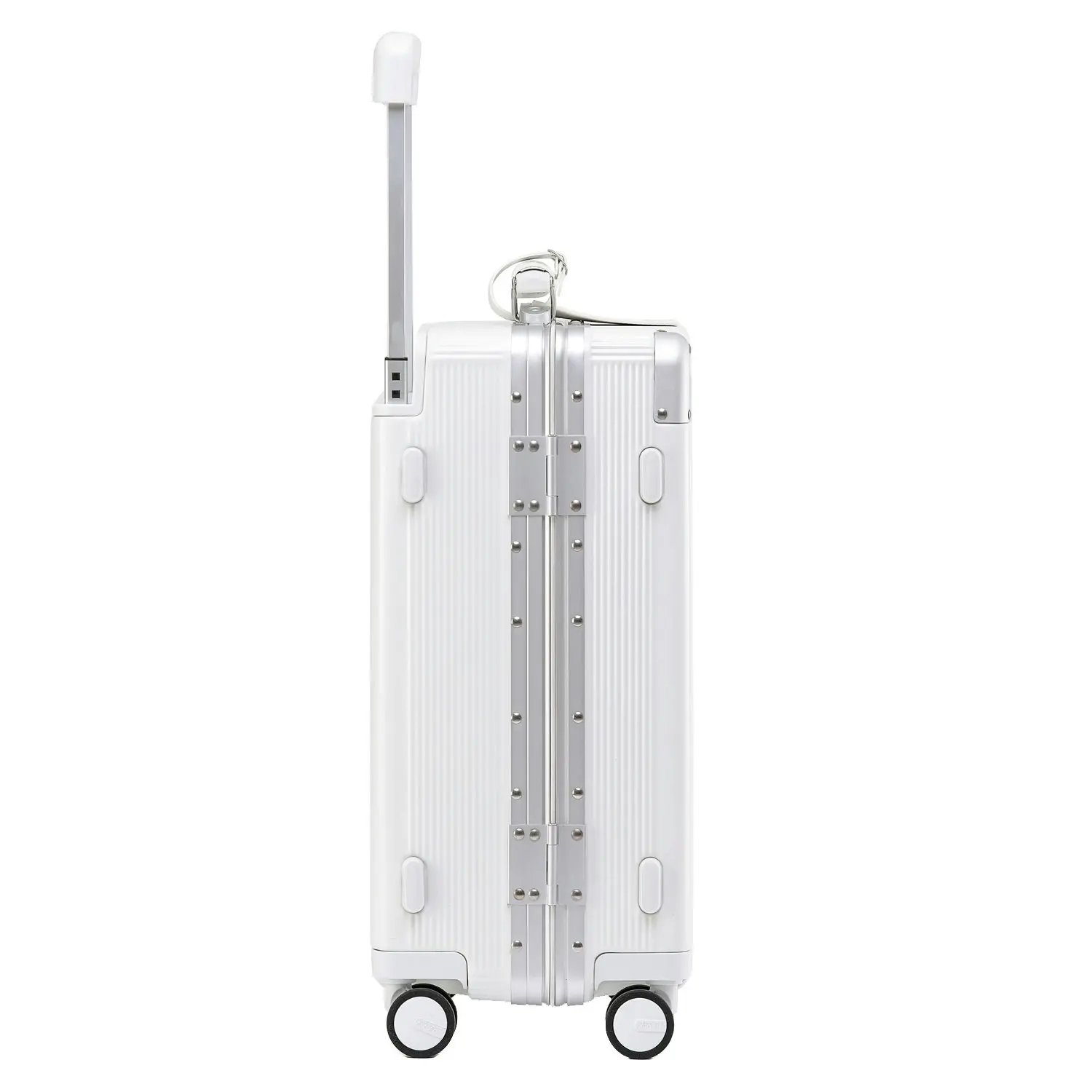 Airway Titan Carry - Aluminium Frame Suitcase Carry-On Luggage 20 Inch White