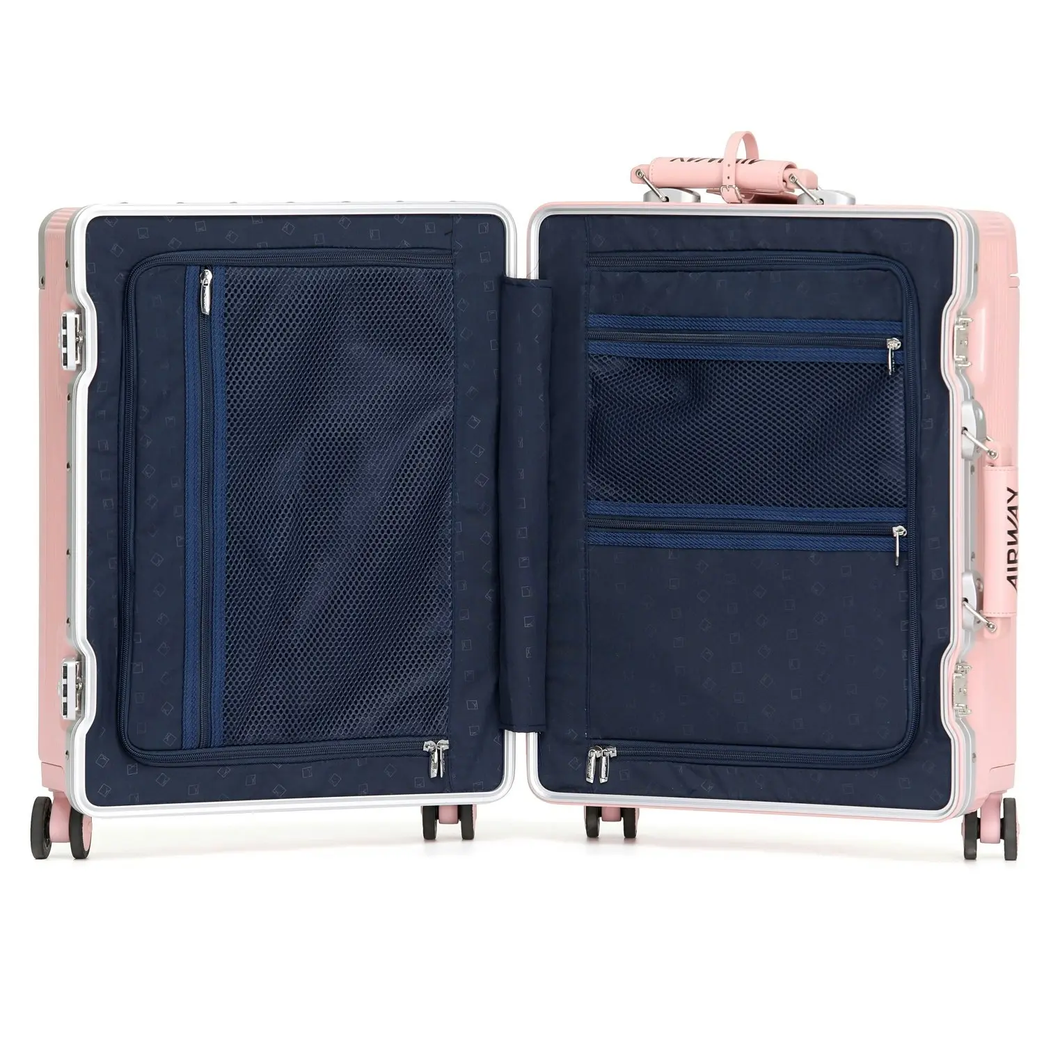 Airway Titan Carry - Aluminium Frame Suitcase Carry-On Luggage 20 Inch Pink