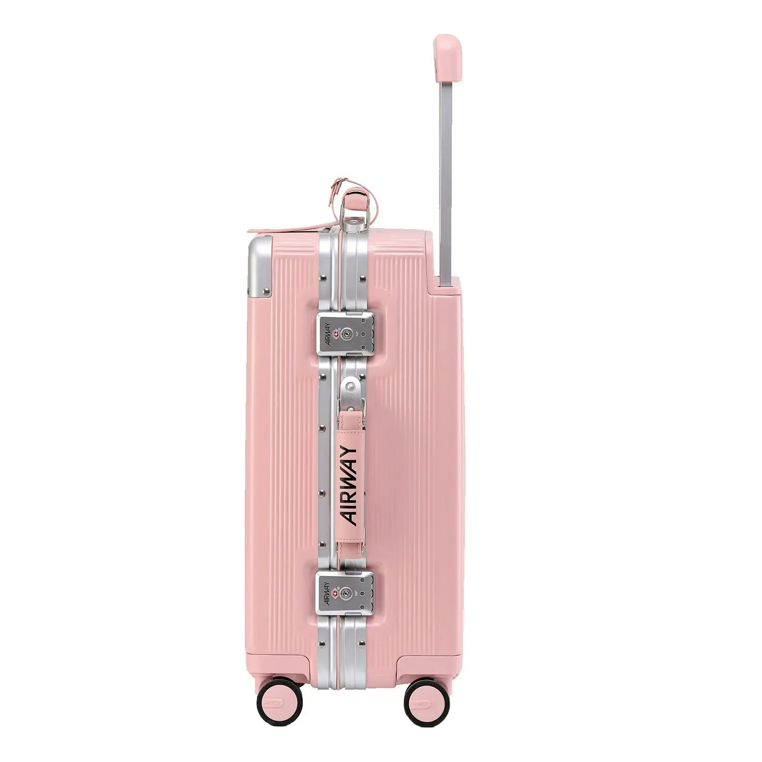 Airway Titan Carry - Aluminium Frame Suitcase Carry-On Luggage 20 Inch Pink