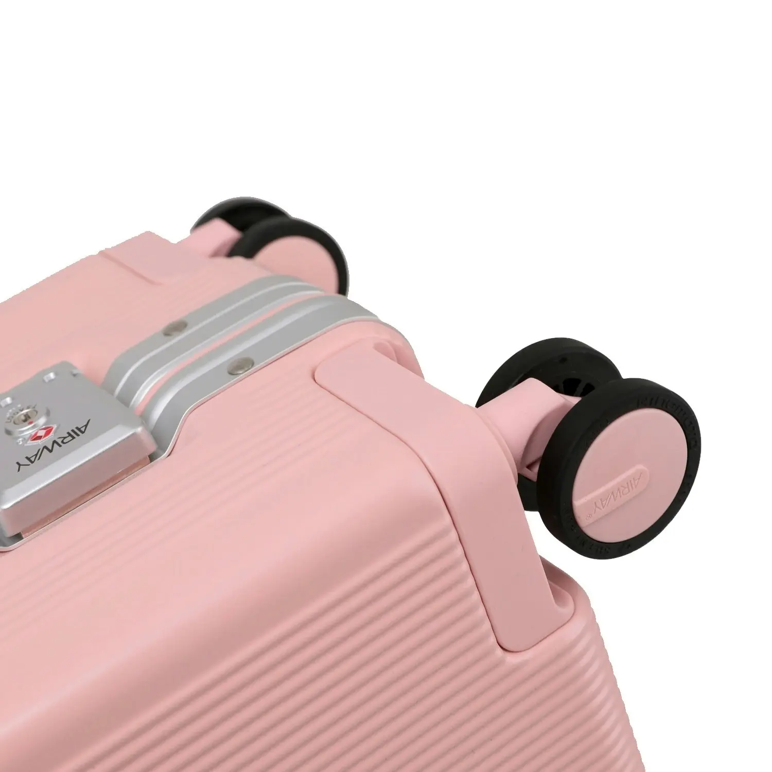 Airway Titan Plus- Aluminium Frame Suitcase Medium Check-In Luggage 24 Inch Pink