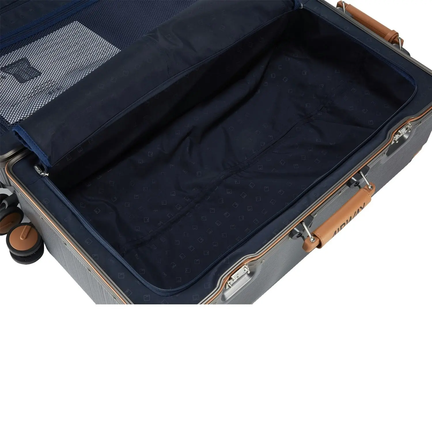 Airway Titan Plus- Aluminium Frame Suitcase Medium Check-In Luggage 24 Inch Black