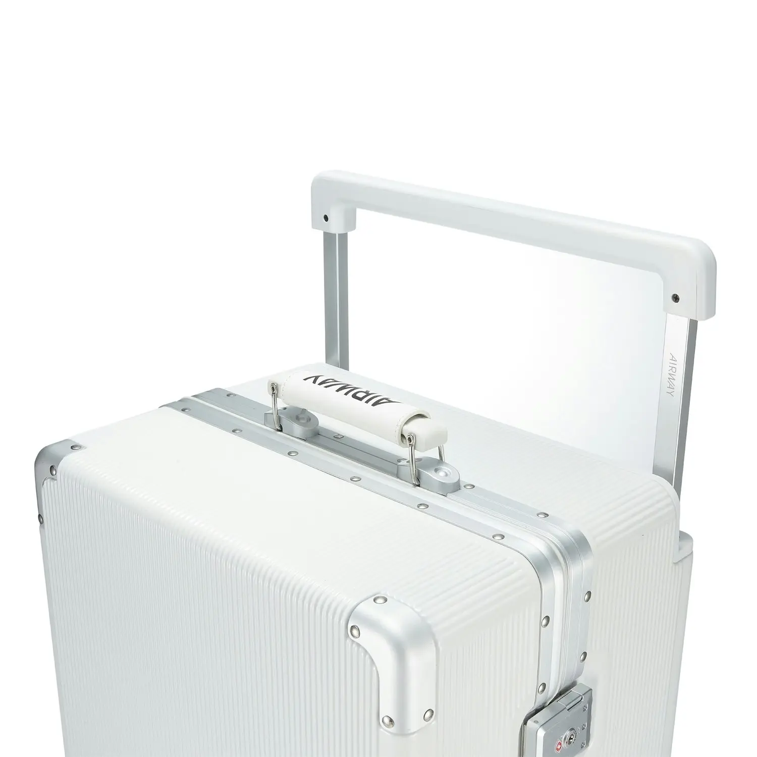 Airway Expedition Pro- Aluminium Frame Suitcase Large Check-In Luggage 26 Inch White