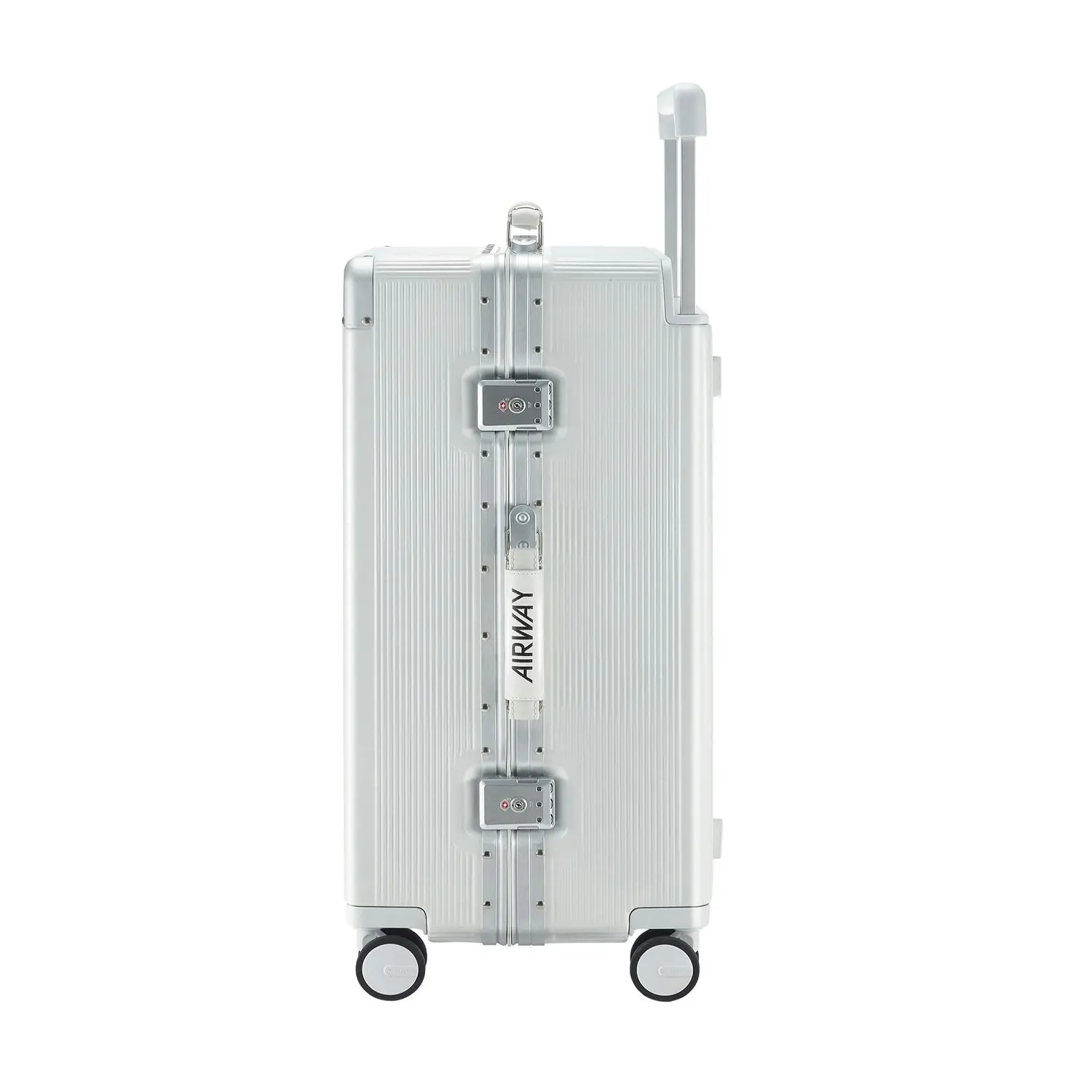 Airway Expedition Pro- Aluminium Frame Suitcase Large Check-In Luggage 26 Inch White