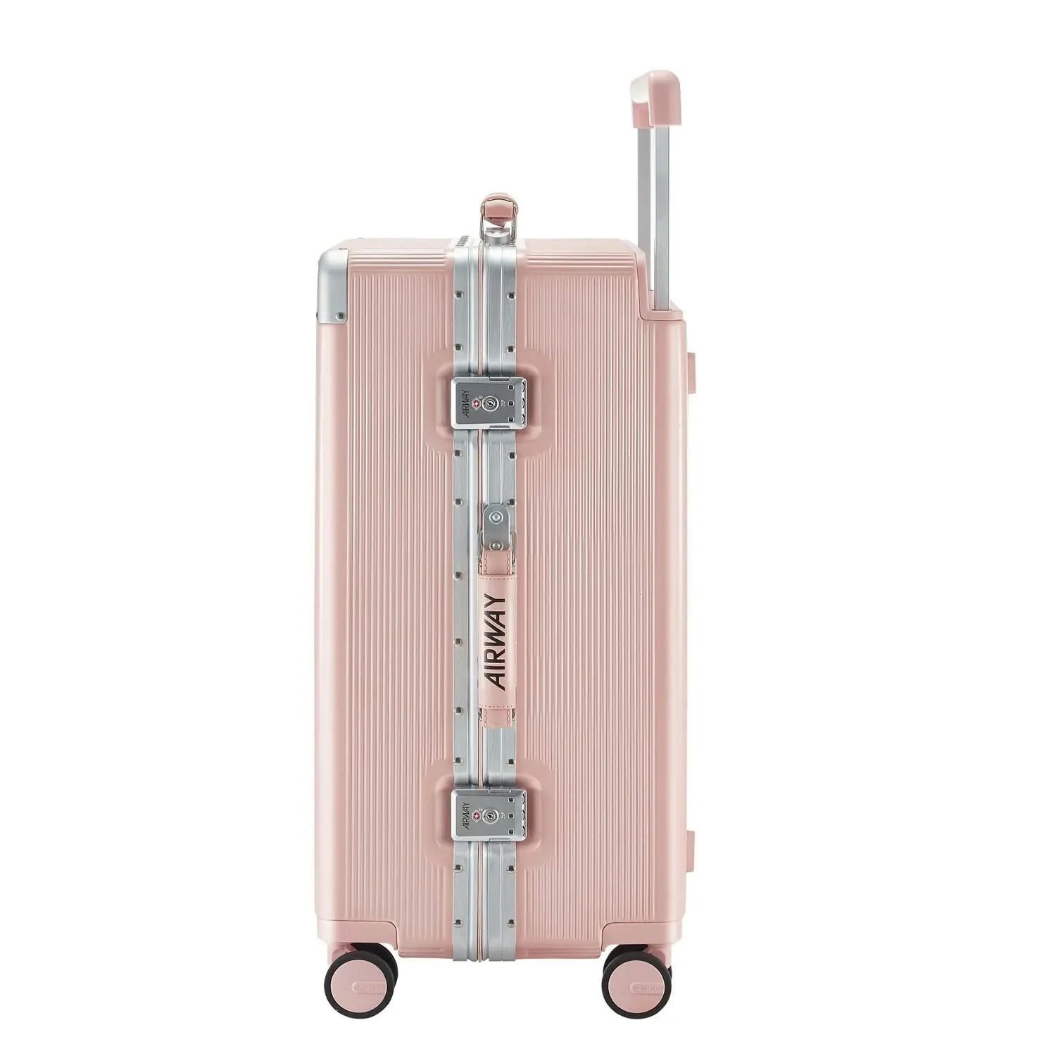 Airway Expedition Pro- Aluminium Frame Suitcase Large Check-In Luggage 26 Inch Pink