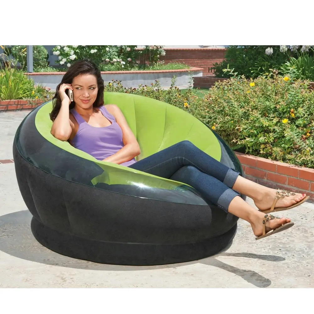 Intex Empire Green Chair 112x109x69cm Inflatable Indoor/Outdoor Sofa Lounge Seat