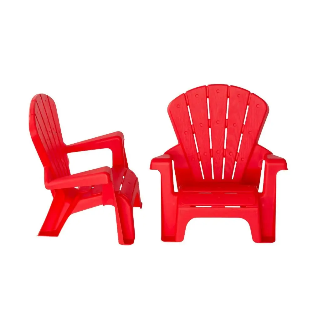 3pc Hacienda Kids/Childrens Outdoor Table and Chair Play Area Set Red 3Y+