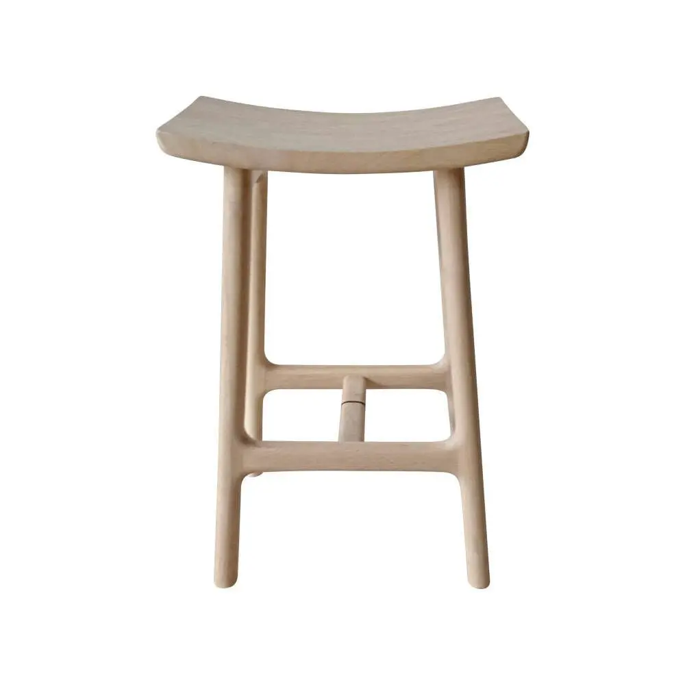 J.Elliot Home Regina 42.5x66cm Rubber Wood Barstool Furniture Chair Seat Natural