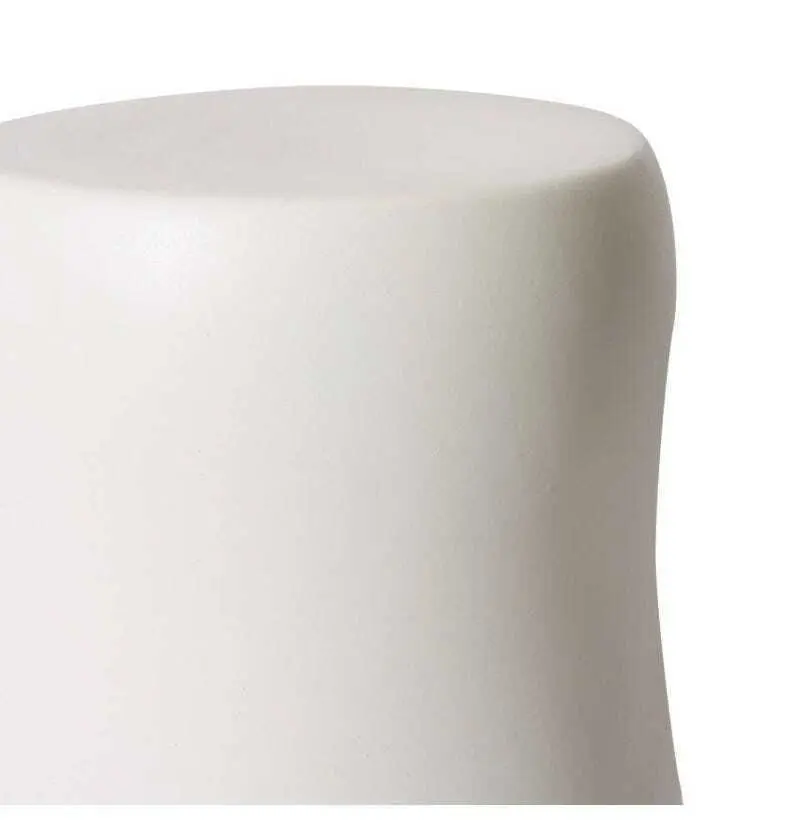 E Style Hudson 44cm Ceramic Stool Round Home Room Furniture Chair White