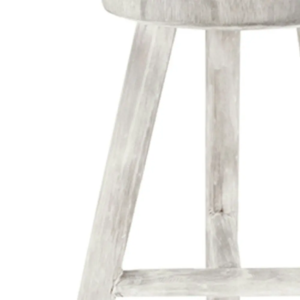 Maine & Crawford Sena 60x26cm Stool Chair Home Furniture Decor Seat White Wash