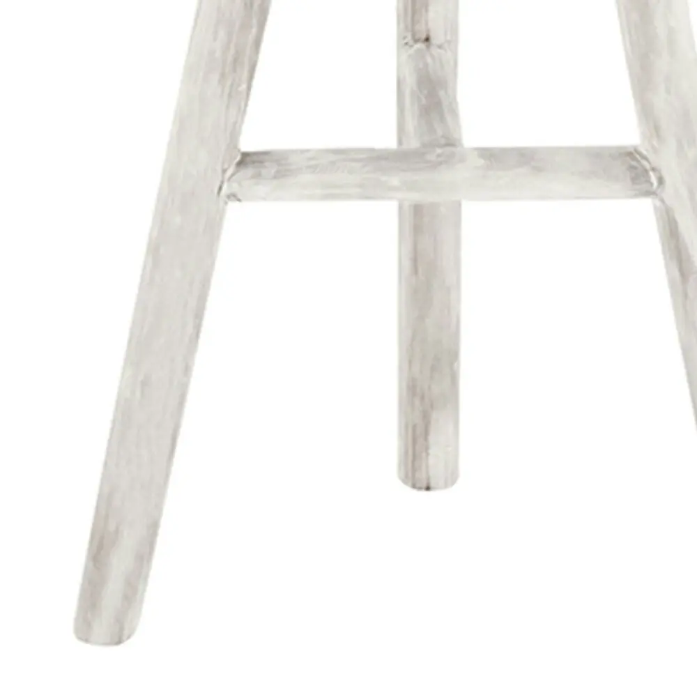 Maine & Crawford Sena 60x26cm Stool Chair Home Furniture Decor Seat White Wash