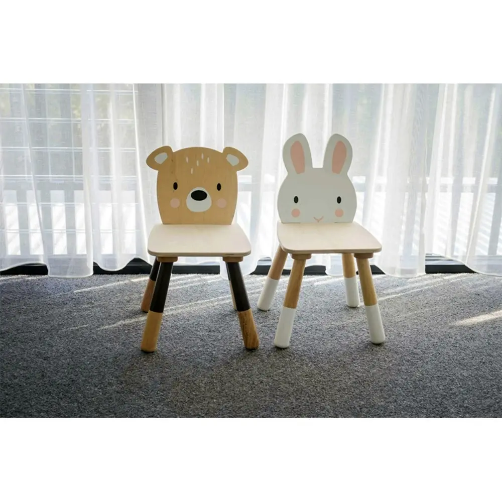 Tender Leaf Toys Forest Wooden Table & Chairs Kids Furniture Pretend Toy Set 3y+