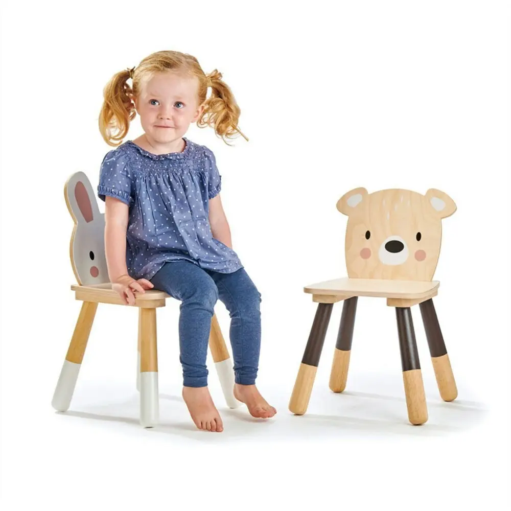 Tender Leaf Toys Forest Wooden Table & Chairs Kids Furniture Pretend Toy Set 3y+