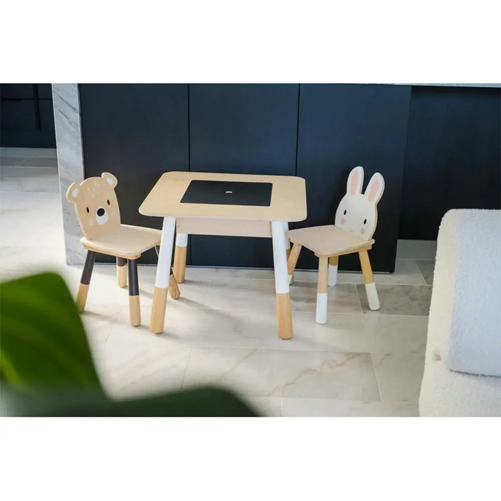 Tender Leaf Toys Forest Wooden Table & Chairs Kids Furniture Pretend Toy Set 3y+