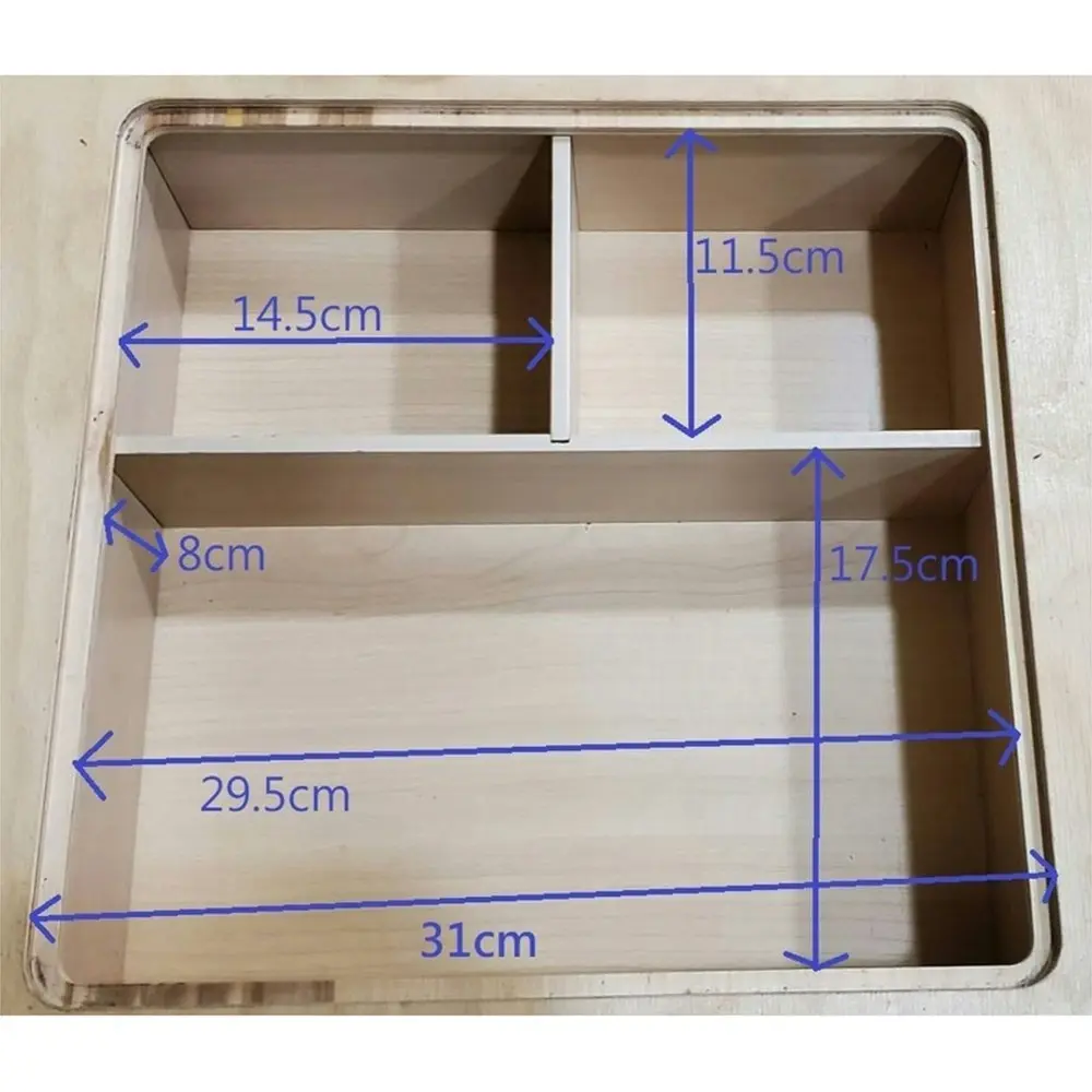 Tender Leaf Toys 31cm Forest Square Wooden Table w/ Storage Compartment 3y+