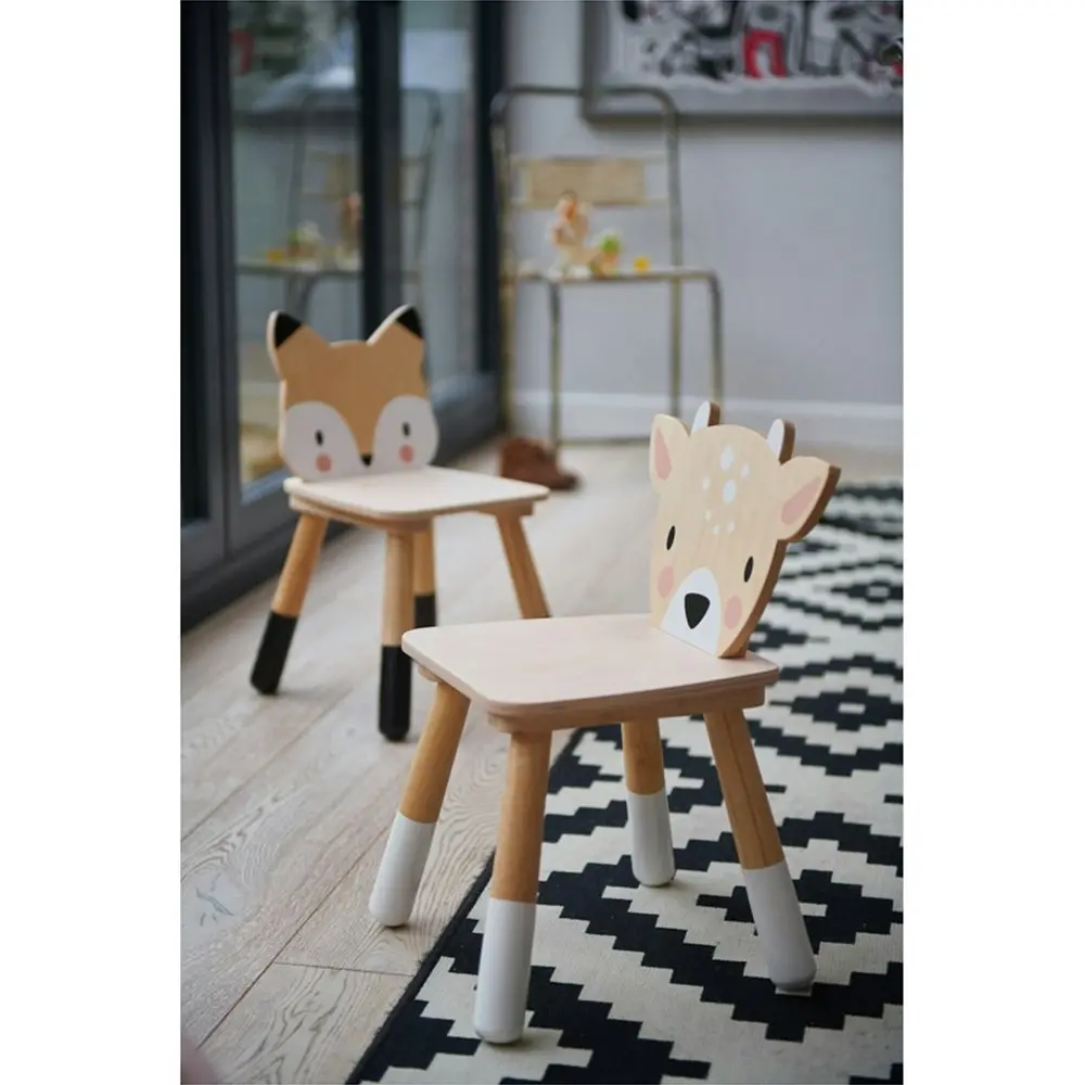 Tender Leaf Toys 48cm Forest Deer Wooden Chair Kids/Children Stool Furniture 3y+