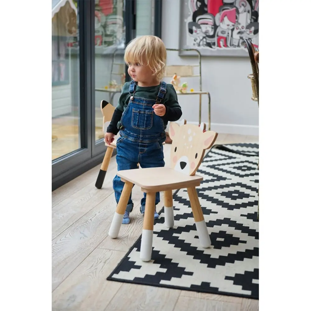 Tender Leaf Toys 48cm Forest Deer Wooden Chair Kids/Children Stool Furniture 3y+