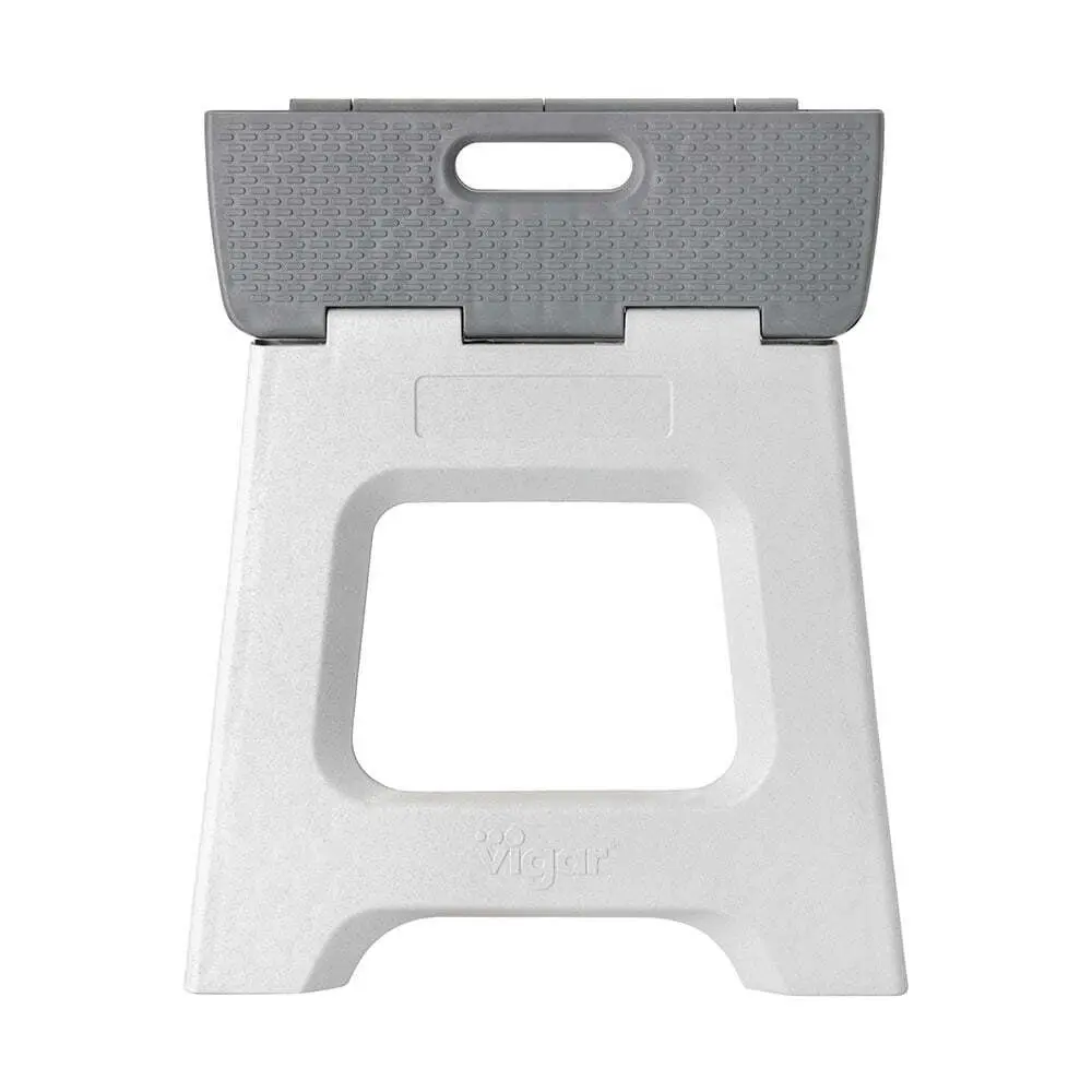 Vigar Zeroline Multipurpose 32cm Foldable Step Stool Indoor/Kitchen Chair Grey