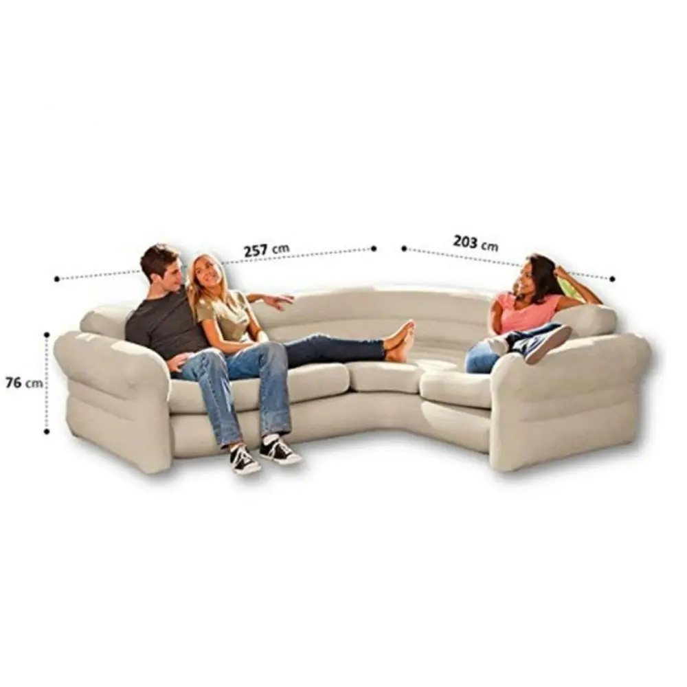 Intex Inflatable Large 257 x 203 x 76cm Corner Lounge Air Sofa/Couch Furniture