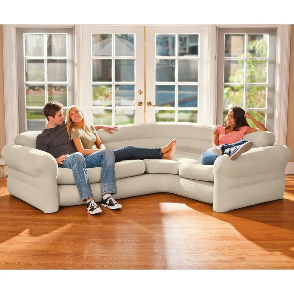 Intex Inflatable Large 257 x 203 x 76cm Corner Lounge Air Sofa/Couch Furniture