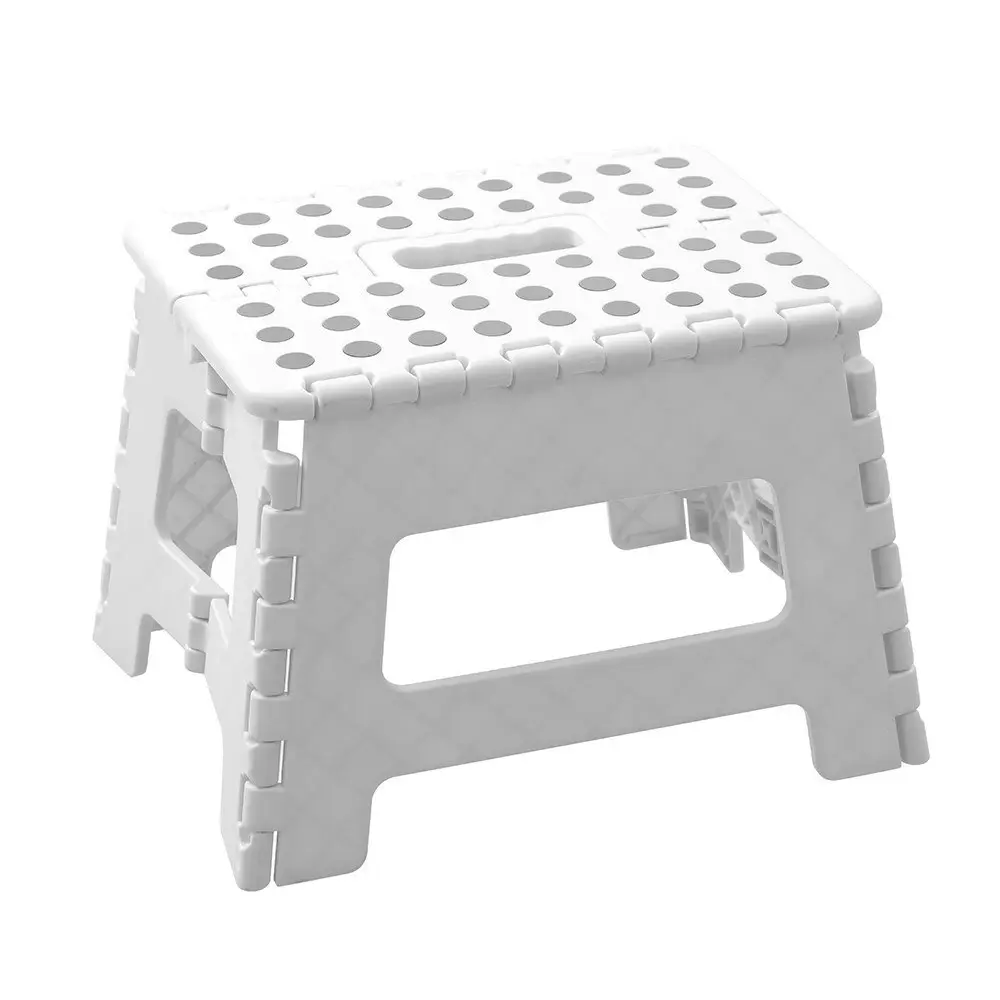 2x Boxsweden Foldaway 29x22cm Step Stool Chair Indoor/Outdoor Seat Small White