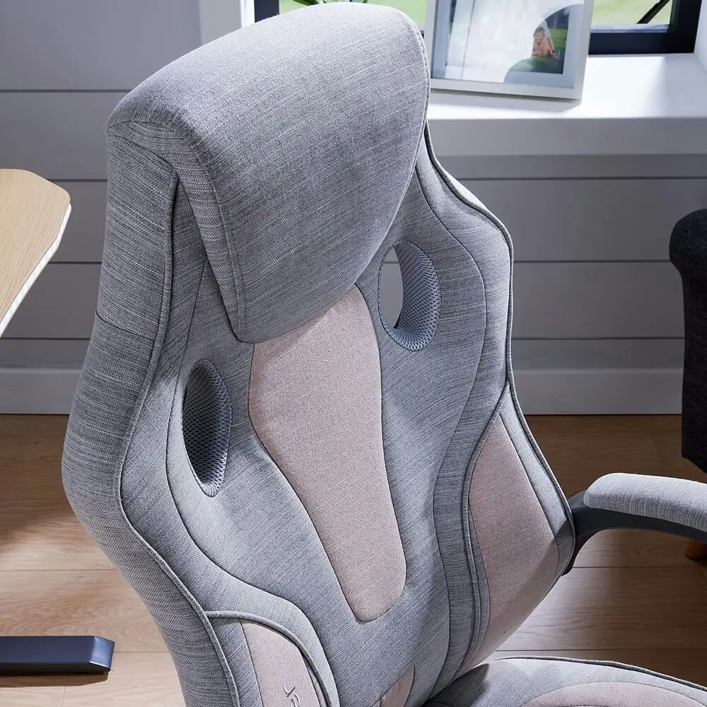 X Rocker Maverick Erganomic Junior Office Gaming Chair Powder/Grey Fabric