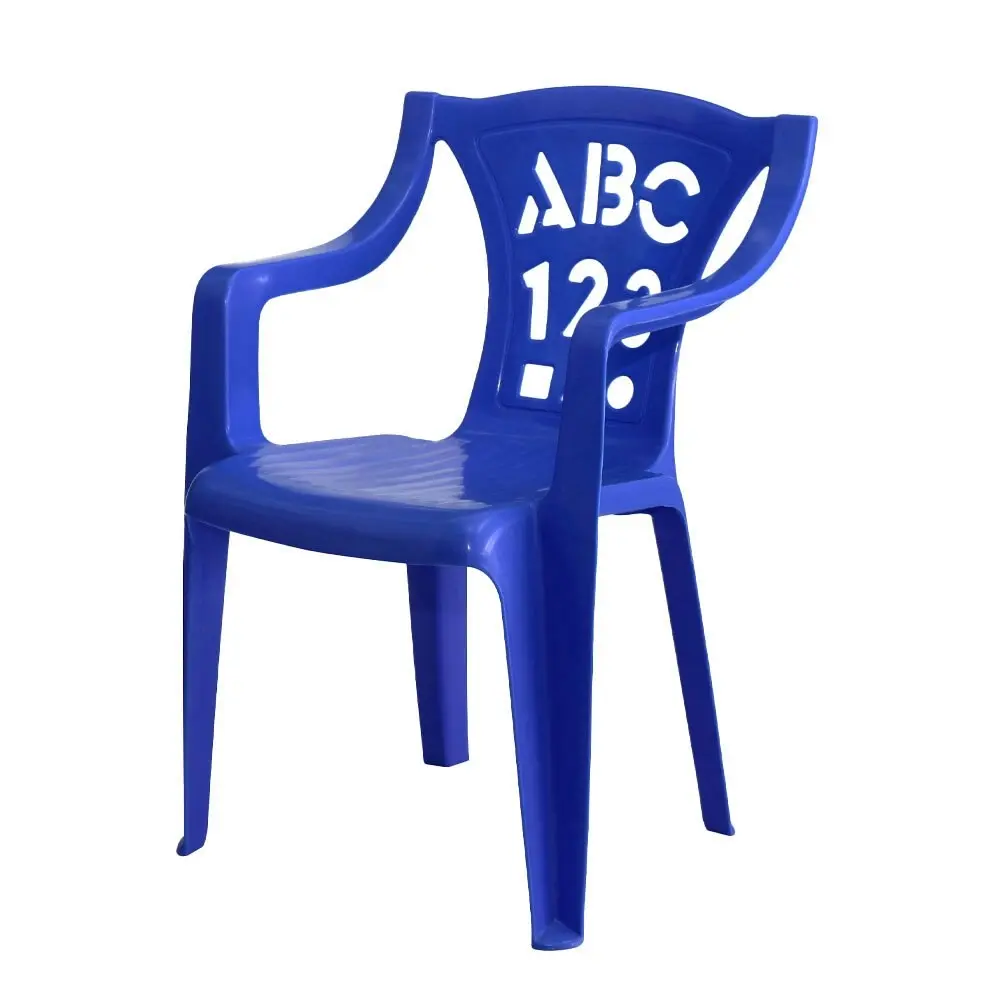 2PK Tuff Play Children's Alphabet Stackable Plastic Chair - Primary Blue 2-6Y