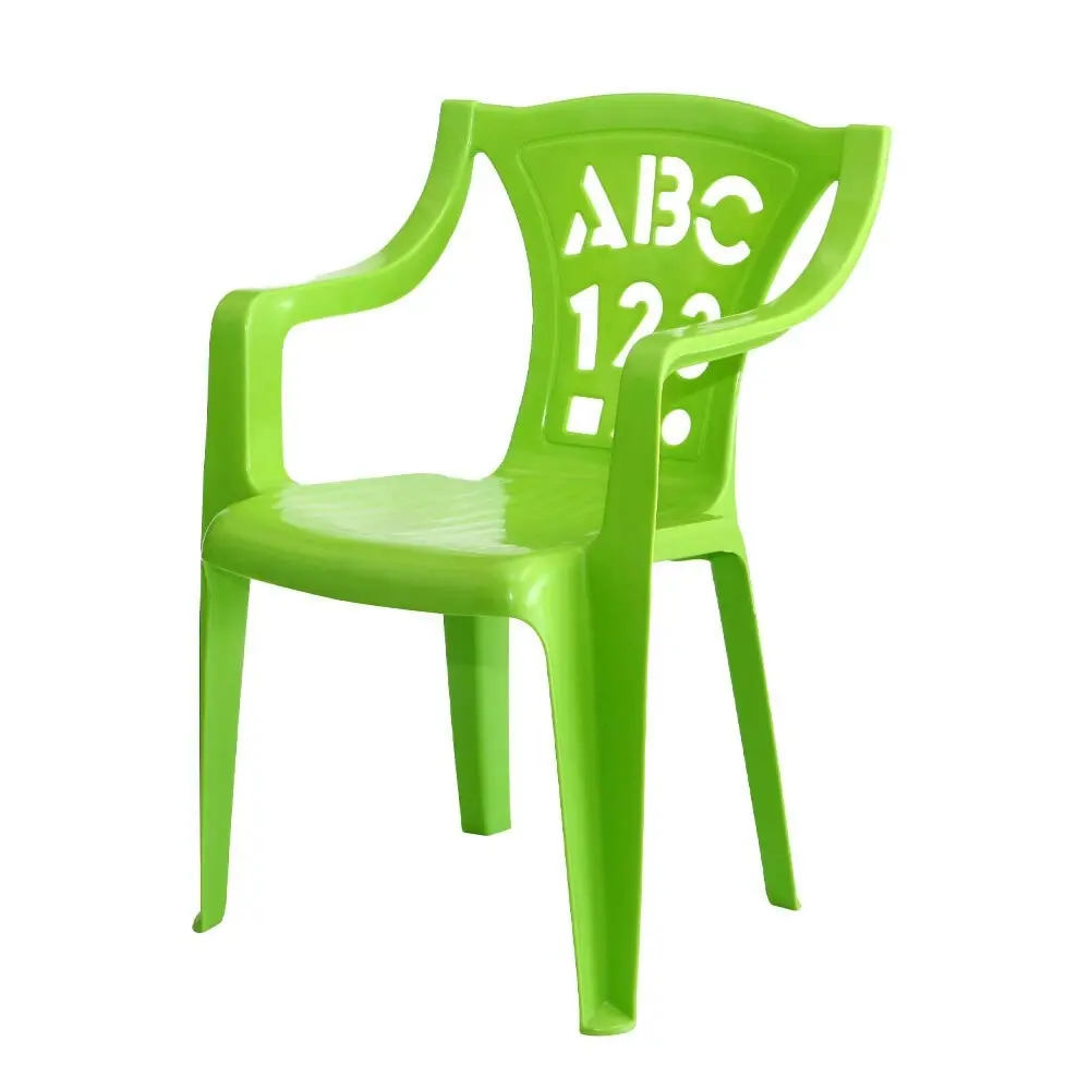 2PK Tuff Play Children's Alphabet Stackable Plastic Chair - Pastel Green 2-6Y