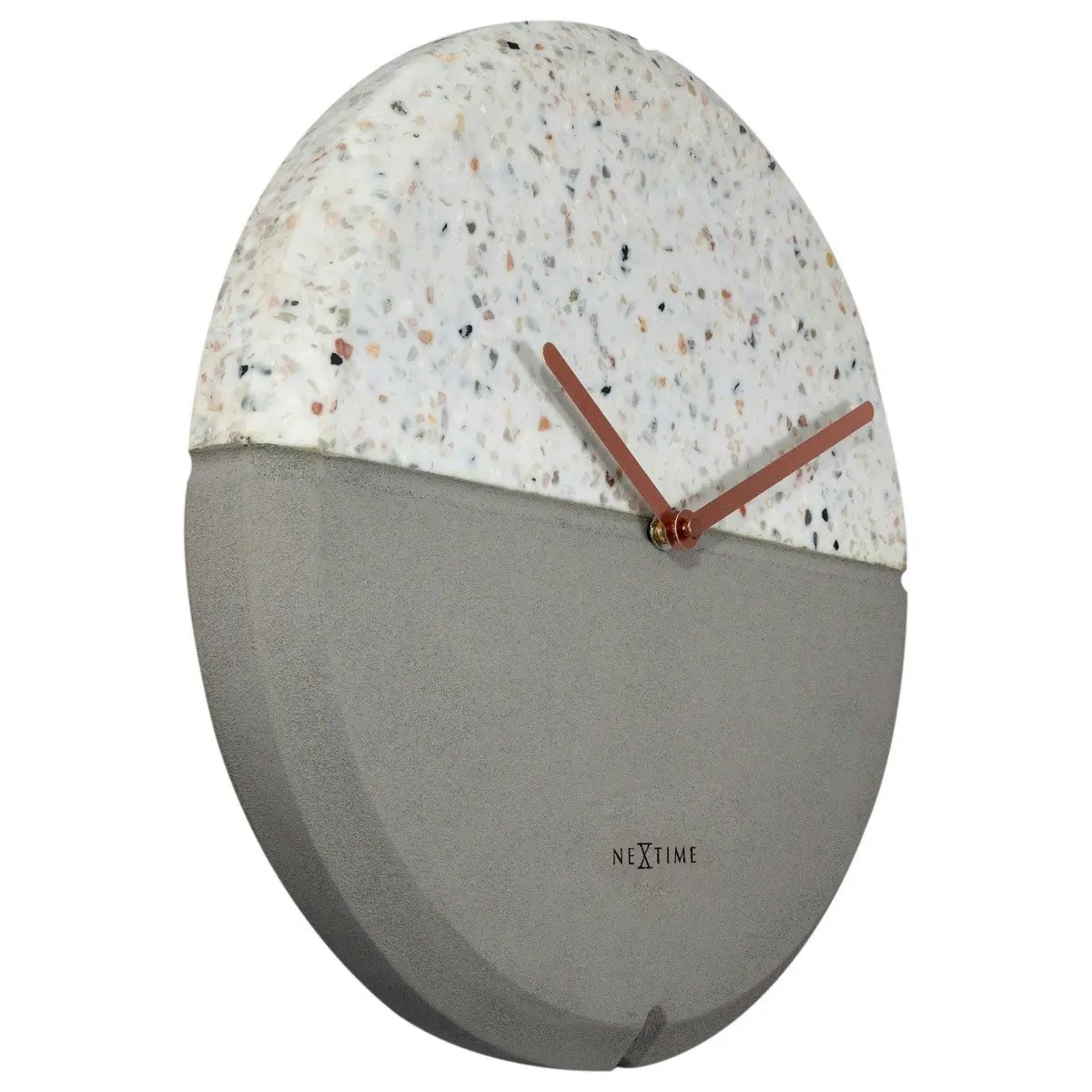 NeXtime Conrazzo 32cm Analogue Hanging Wall Clock Concrete Round Home Decor Grey