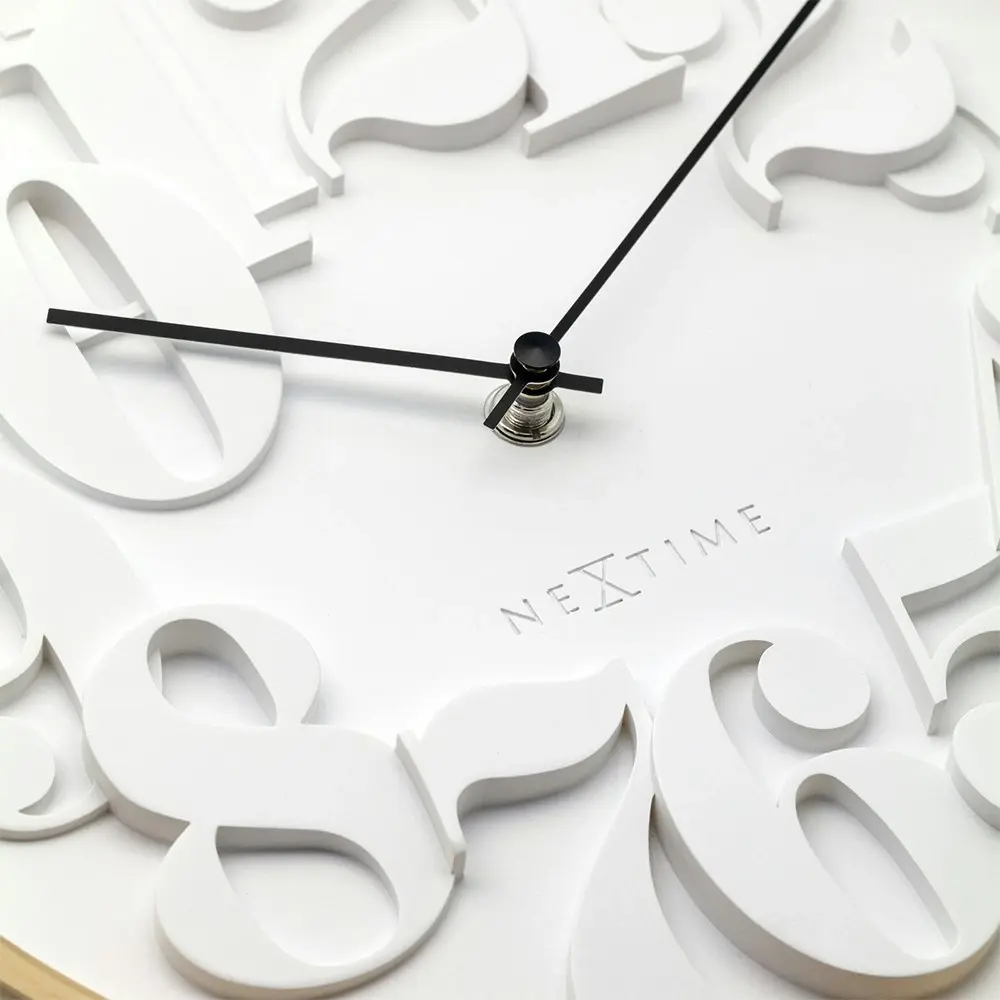 NeXtime Shunkan Japanese Design 28.5cm Wall Clock Hanging Analogue Round White