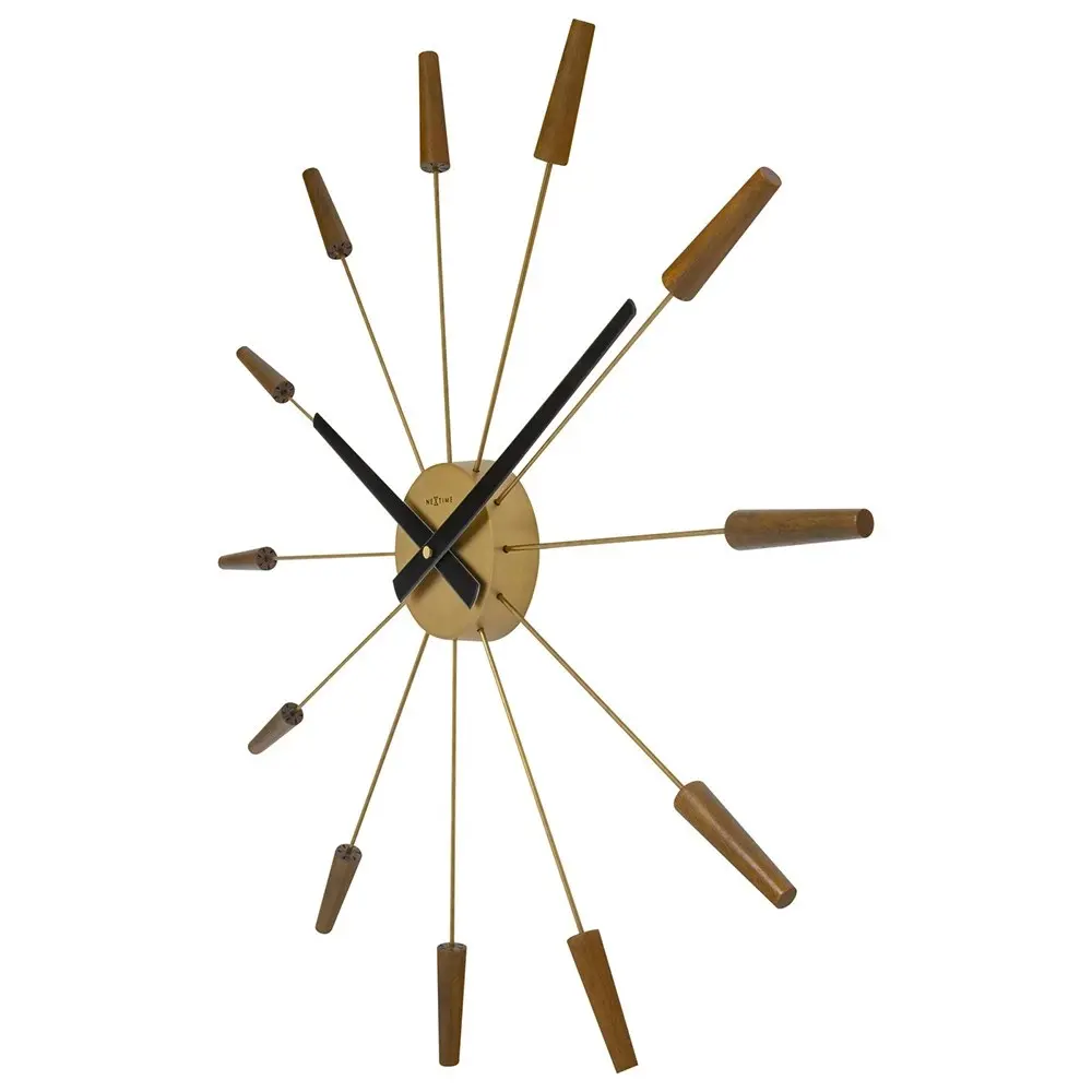 NeXtime Plug-Inn Wooden 58cm Analogue Hanging Wall Clock Home/Room Office Decor