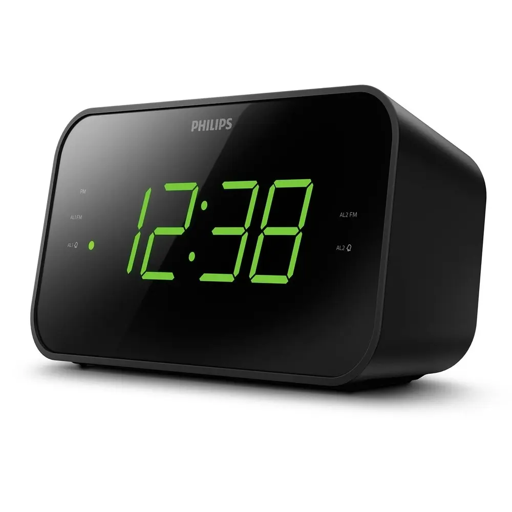 Philips 3000 Series 18cm Digital Clock/FM Radio w/ Dual Alarm/LED Display Black