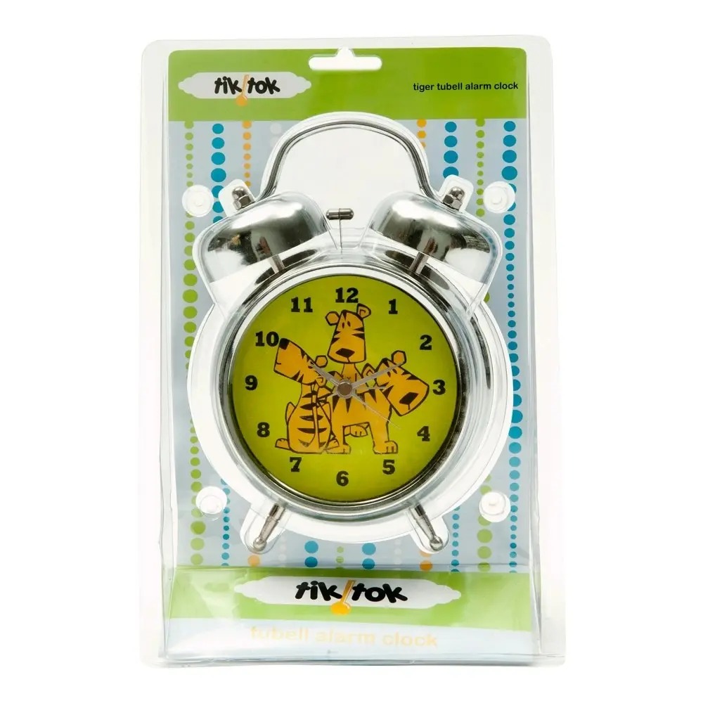 Tik Tok Tubell Kids/Children Analog Desk Standing Alarm Clock Time 12x20cm Tiger