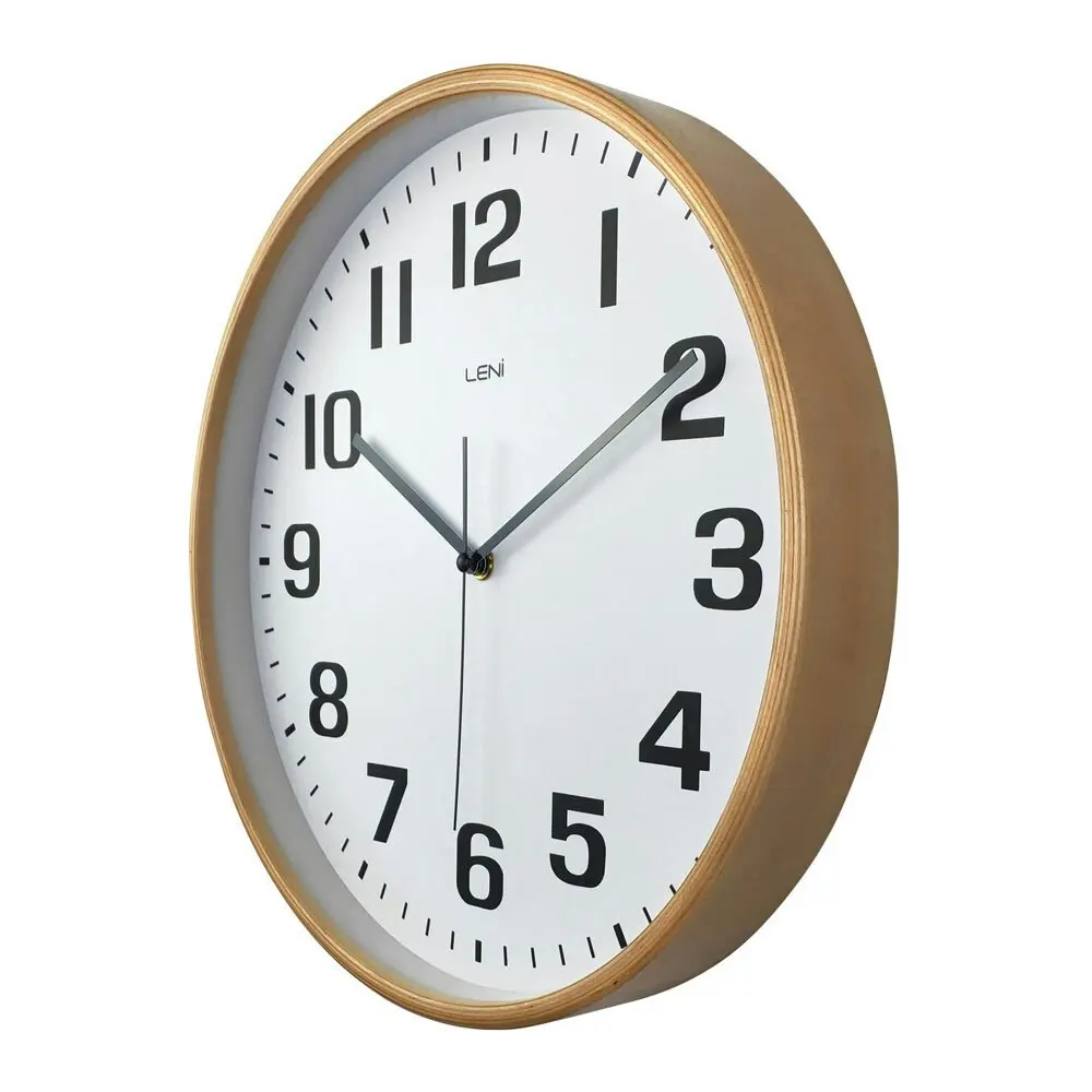 Leni Wooden Contemporary Home Decorative Wall Timepiece Clock 32cm White