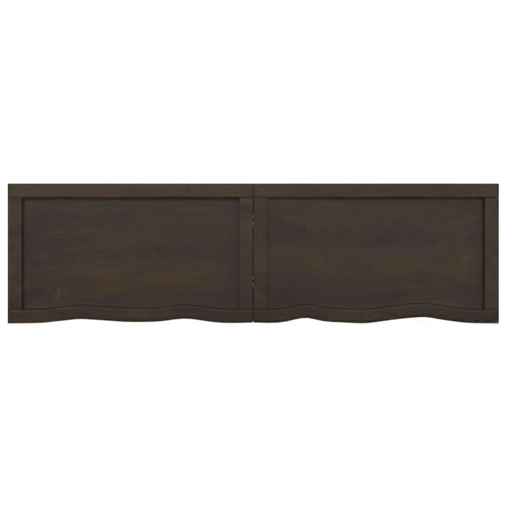 Bathroom Countertop Dark Brown 140x40x4 cm Treated Solid Wood 3156243