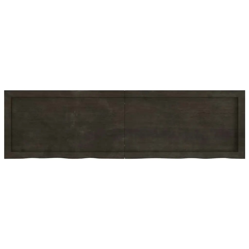 Bathroom Countertop Dark Brown 140x40x4 cm Treated Solid Wood 3156243