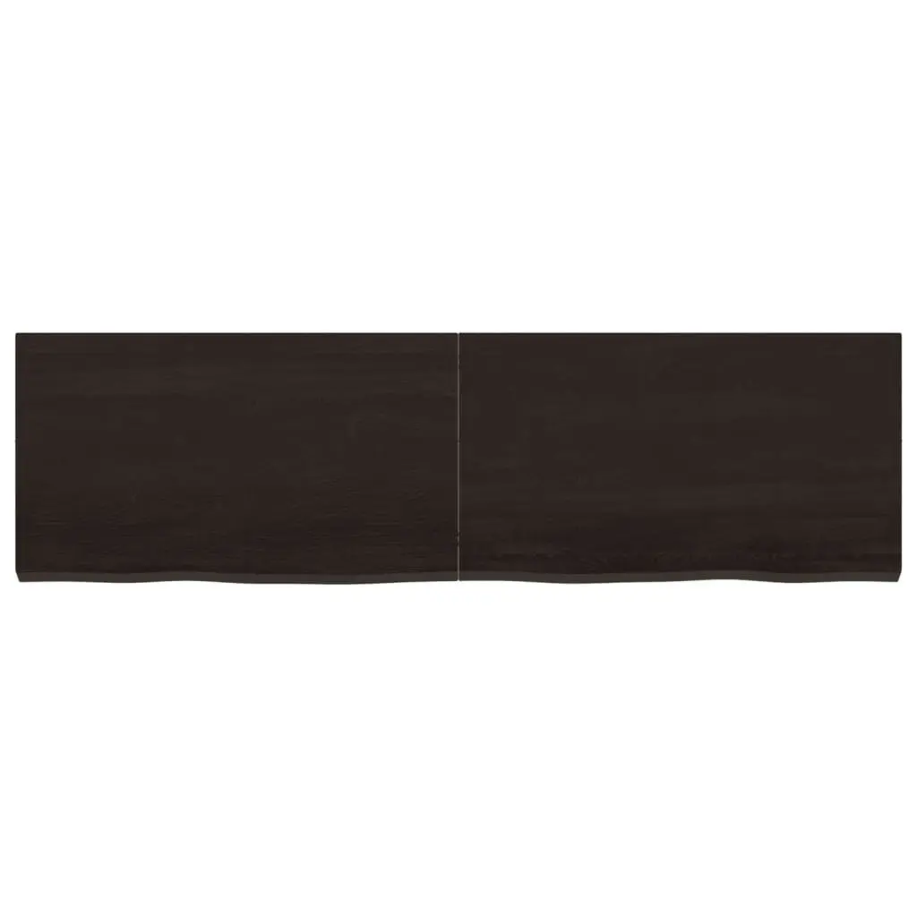 Bathroom Countertop Dark Brown 140x40x4 cm Treated Solid Wood 3156243