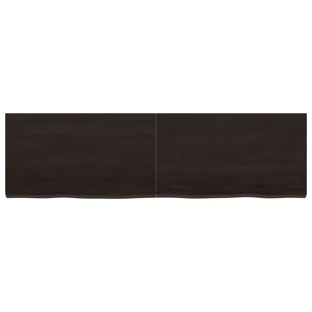 Bathroom Countertop Dark Brown 140x40x4 cm Treated Solid Wood 3156243