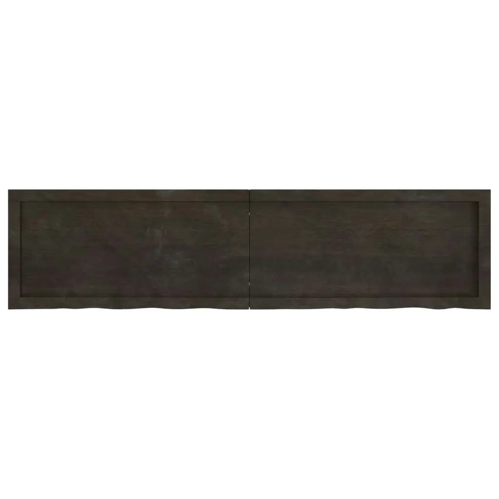 Bathroom Countertop Dark Brown 160x40x4 cm Treated Solid Wood 3156251