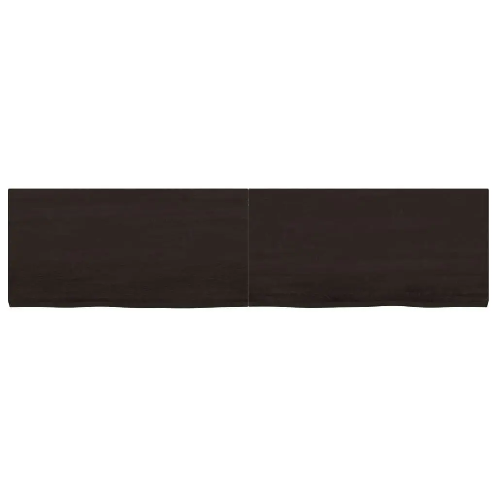 Bathroom Countertop Dark Brown 160x40x4 cm Treated Solid Wood 3156251