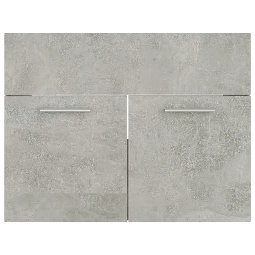 2 Piece Bathroom Furniture Set Concrete Grey Engineered Wood 804786