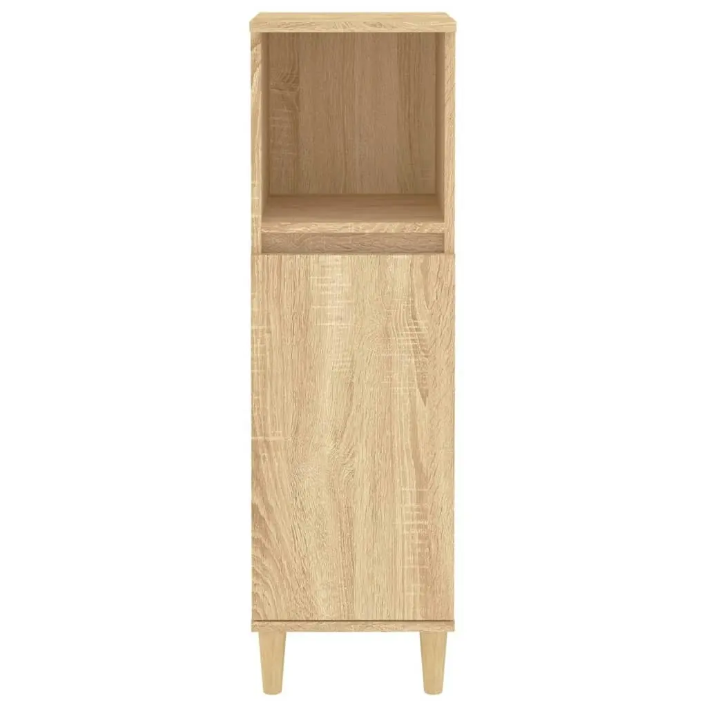 Bathroom Cabinet Sonoma Oak 30x30x100 cm Engineered Wood 819807