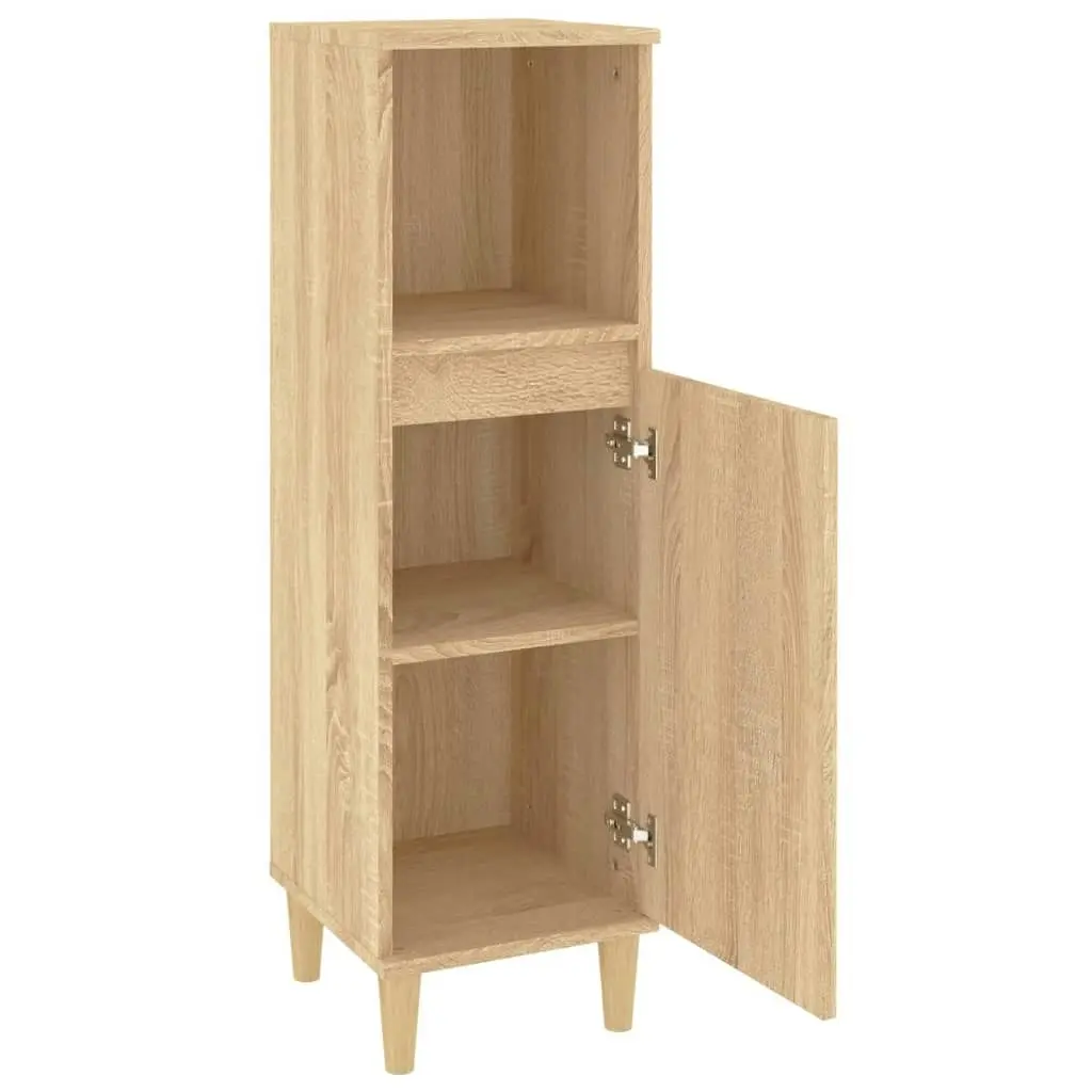 Bathroom Cabinet Sonoma Oak 30x30x100 cm Engineered Wood 819807