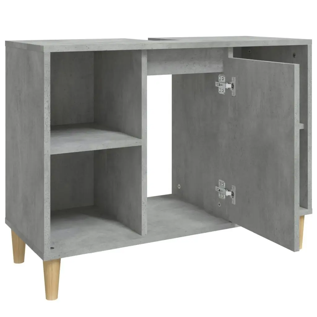 Sink Cabinet Concrete Grey 80x33x60 cm Engineered Wood 821288