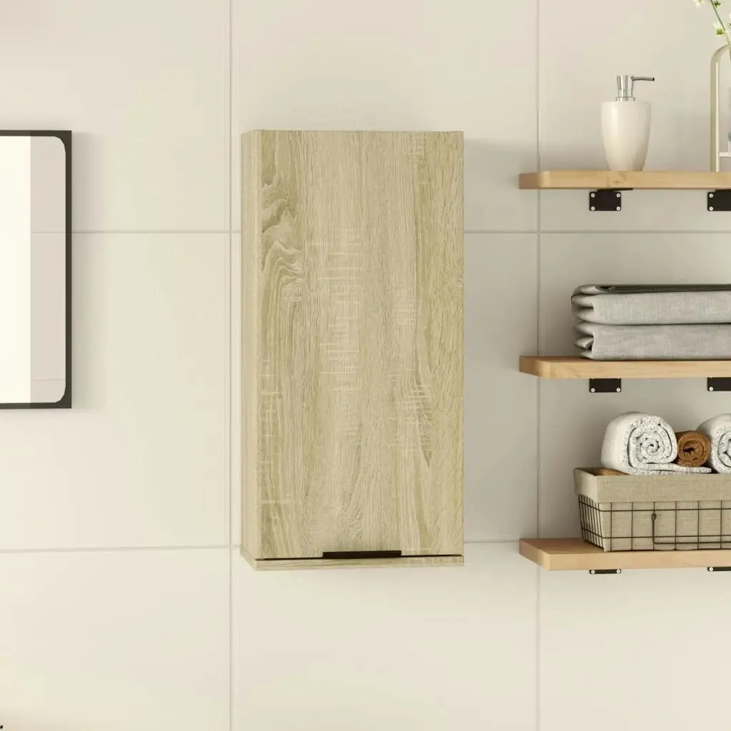 Wall-mounted Bathroom Cabinet Sonoma Oak 32x20x67 cm 849654